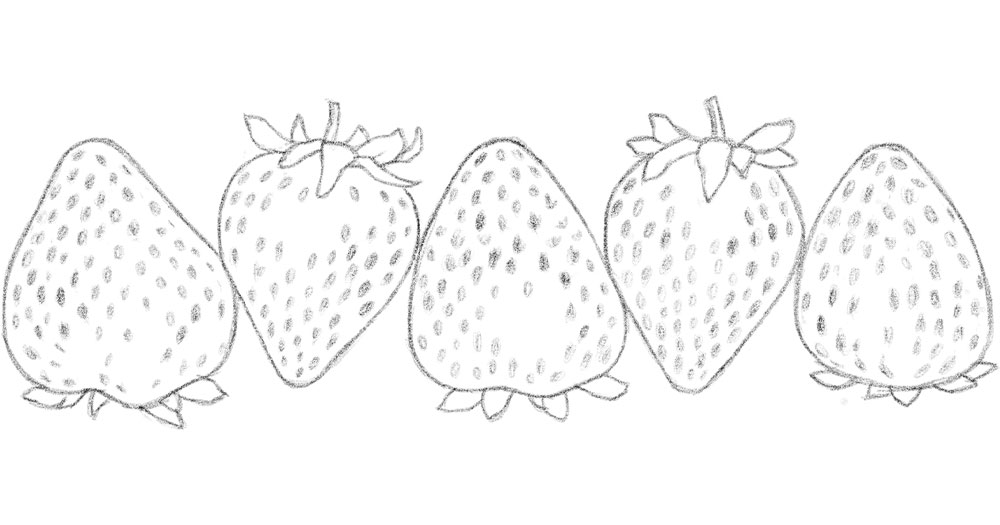 イチゴ 罫線 飾り罫ライン 線 のイラスト 無料の手描きイラスト Kinari Suki